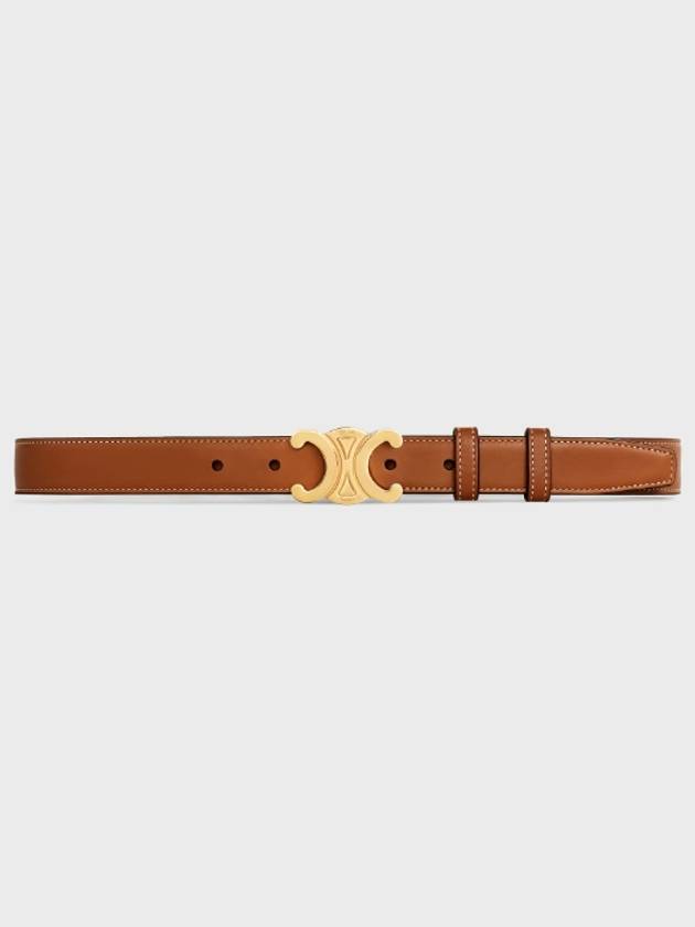 Triomphe Calfskin Medium Belt Tan - CELINE - BALAAN 4