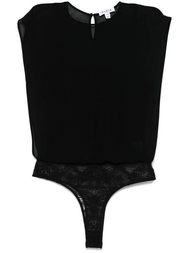 Alaïa Georgette Bodysuit Top Clothing - ALAIA - BALAAN 1