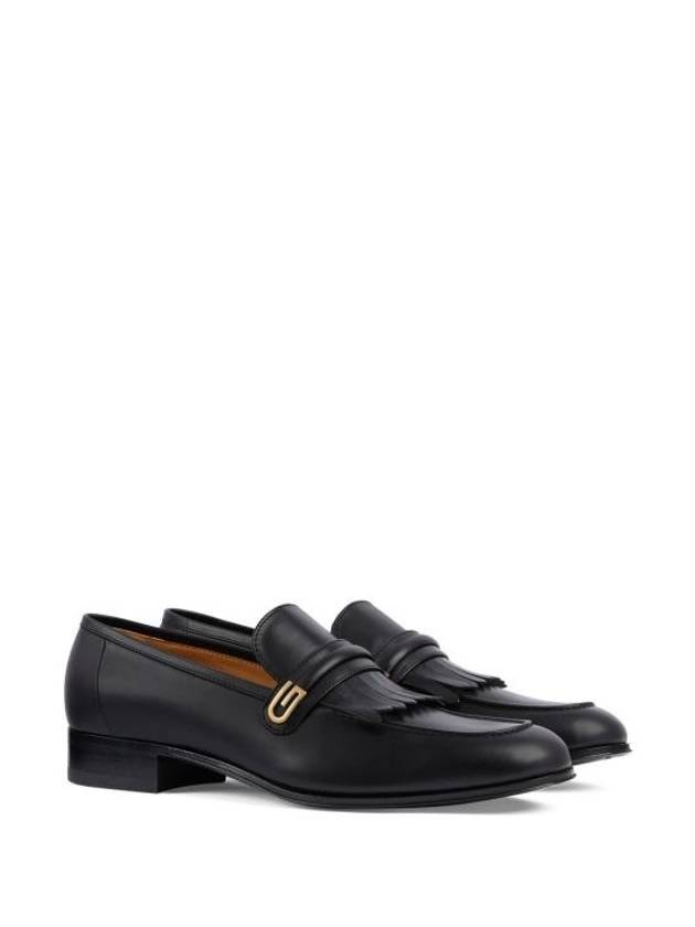 Mirror G Leather Loafers Black - GUCCI - BALAAN 5