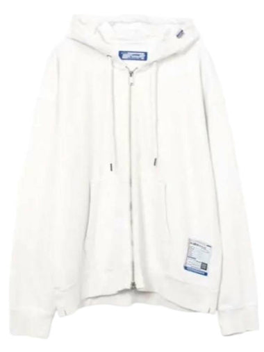 Logo Cotton Zip-Up Hoodie White - MAISON MIHARA YASUHIRO - BALAAN 1