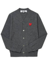 Red Heart Cardigan Dark Grey P1 AZ N008 3 - COMME DES GARCONS - BALAAN 5