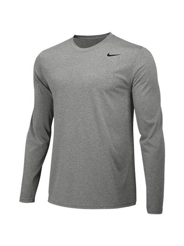 Men's Team Legend Dri Fit Long Sleeve T-Shirt Grey - NIKE - BALAAN 1