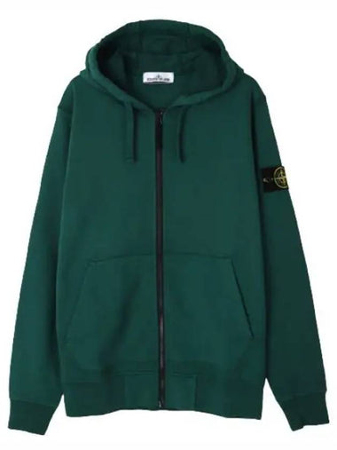 Garment dyeing badge hood zip up - STONE ISLAND - BALAAN 1