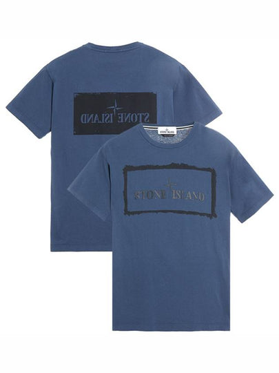 Stencil One Logo Short Sleeve T-Shirt Navy - STONE ISLAND - BALAAN 2