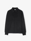 Wool Long Sleeve Polo Shirt Black - BURBERRY - BALAAN 2