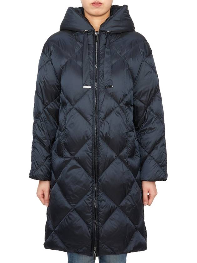 Trefe Hooded Long Padding Dark Blue - MAX MARA - BALAAN 2