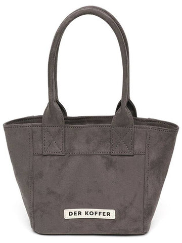 SHOPPER SUEDE CHARCOAL MINI - DER KOFFER - BALAAN 1