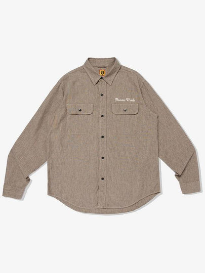 Salt And Pepper Work Long Sleeve Shirt Grey - HUMAN MADE - BALAAN 2