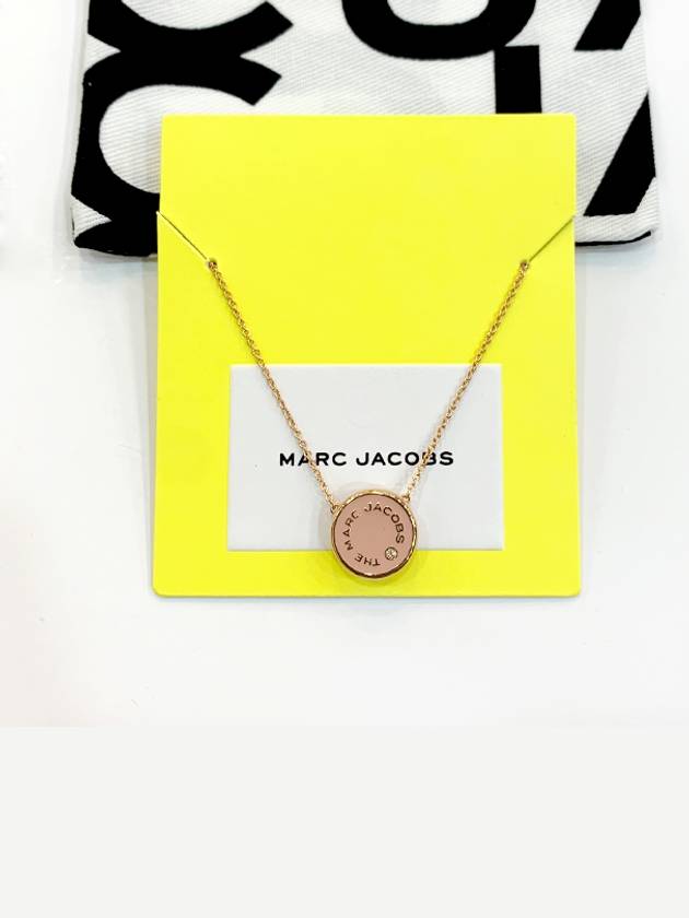 Reversible Medallion Pendant Necklace Pink - MARC JACOBS - BALAAN 4