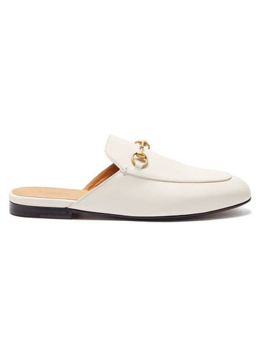 Horsebit Prince Town Leather Bloafers White - GUCCI - BALAAN 1