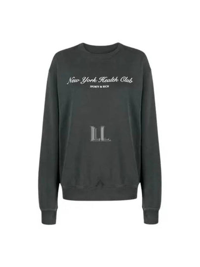 Logo Print Cotton Sweatshirt Faded Black - SPORTY & RICH - BALAAN 2