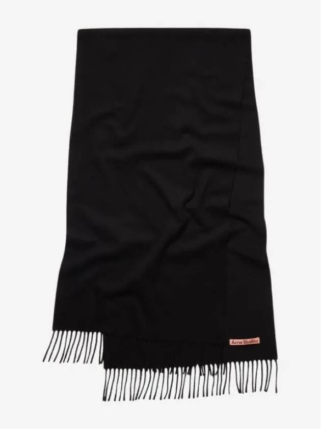 Wool Fringe Scarf Black - ACNE STUDIOS - BALAAN 2