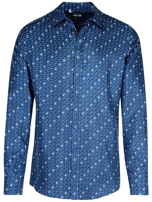 Dolce & Gabbana Blue Silk Shirt - DOLCE&GABBANA - BALAAN 1