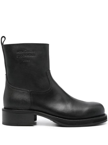 Studios Debossed Logo Leather Boots BD0314 - ACNE STUDIOS - BALAAN 1