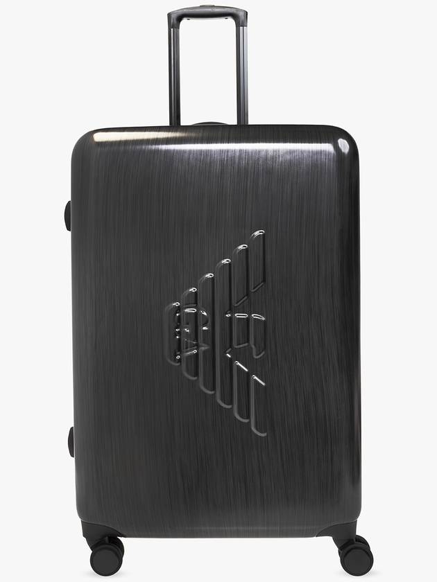 Emporio Armani Trolley Suitcase With Logo, Men's, Silver - EMPORIO ARMANI - BALAAN 1