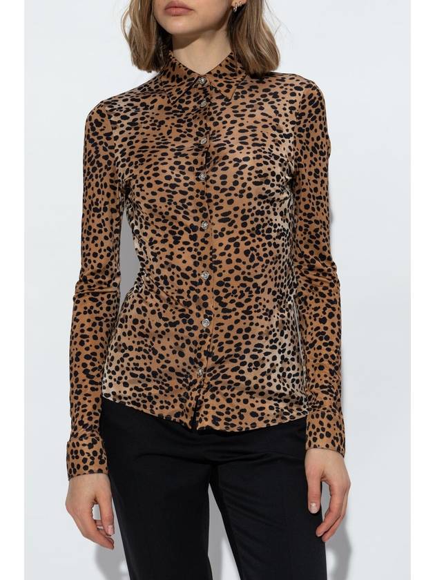 Versace Shirt With Animal Motif, Women's, Brown - VERSACE - BALAAN 3