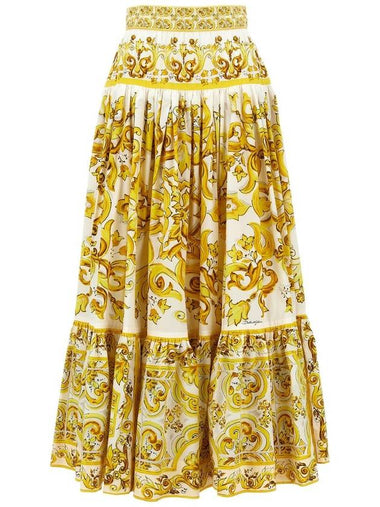 Dolce & Gabbana Printed Poplin Skirt - DOLCE&GABBANA - BALAAN 1