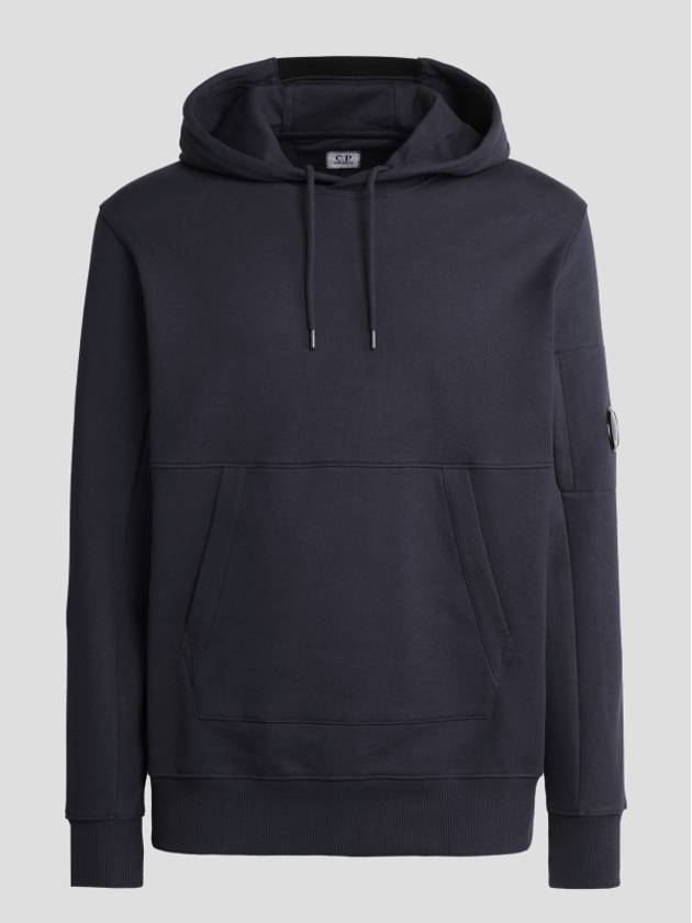 Diagonal Raised Fleece Hoodie Black - CP COMPANY - BALAAN 8