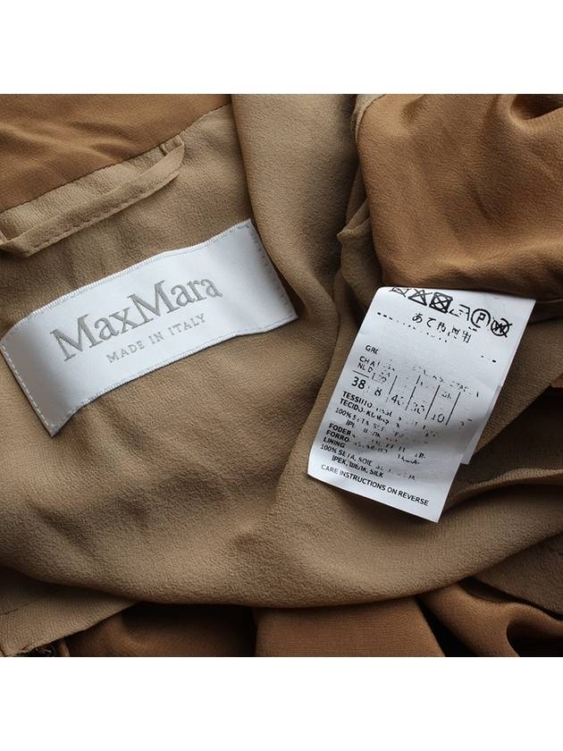 Camel silk belted jacket 55 - MAX MARA - BALAAN 3