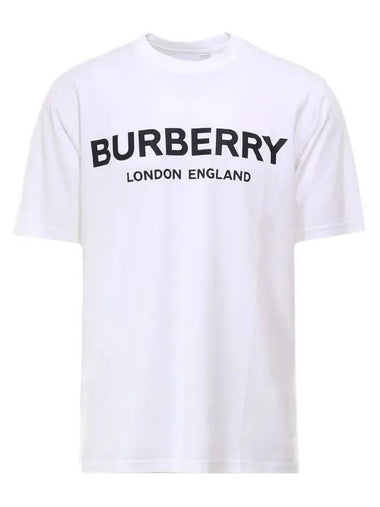 Logo Print Cotton Short Sleeve T-Shirt White - BURBERRY - BALAAN 1