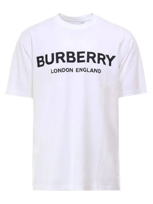 Logo Print Cotton Short Sleeve T-Shirt White - BURBERRY - BALAAN 1