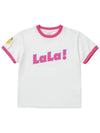 Lala Two-Tone Short Sleeve T-Shirt Yellow White - LALA SMILE - BALAAN 4