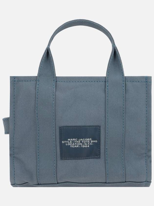 Logo Small Canvas Tote Bag Blue Shadow - MARC JACOBS - BALAAN 18