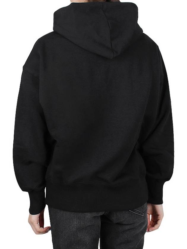 Milano Brushed Logo Print Hoodie Black - MSGM - BALAAN 5