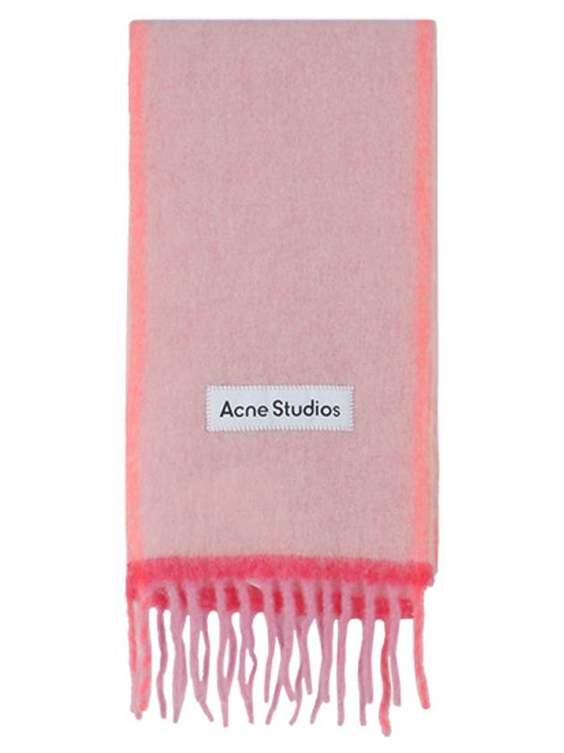 Mohair Wool Fringe Muffler Pink - ACNE STUDIOS - BALAAN 2