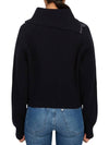 La Maille Vega Asymmetric Mock Neck Wool Knit Top Navy - JACQUEMUS - BALAAN 8