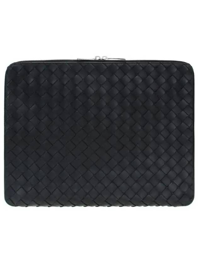 Intrecciato Document Case Clutch Bag Black - BOTTEGA VENETA - BALAAN 2