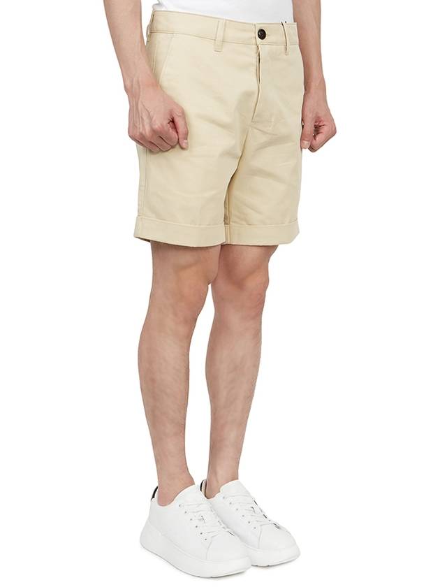 Men's Chino Shorts Vanilla - AMI - BALAAN 4