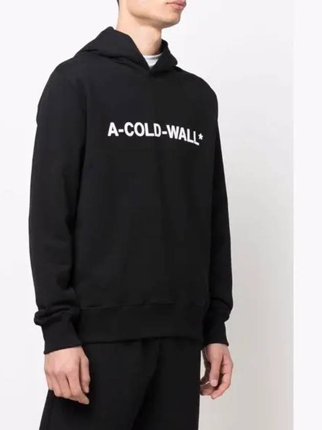 A COLD WALL Men s Black Essential Logo Hoodie AC221MHD130I - A-COLD-WALL - BALAAN 4