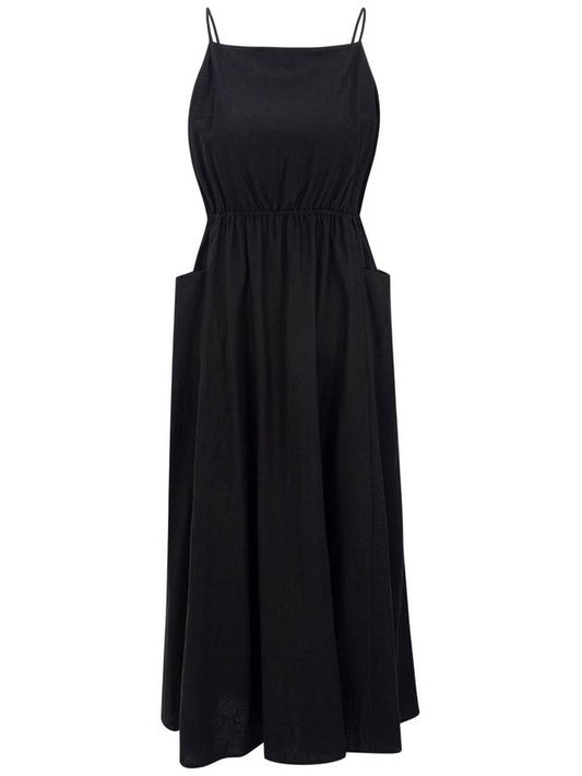 Simple neckline back open dress - NARU KANG - BALAAN 2