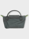 Le Pliage Green Handle Pouch Bag Graphite - LONGCHAMP - BALAAN 5