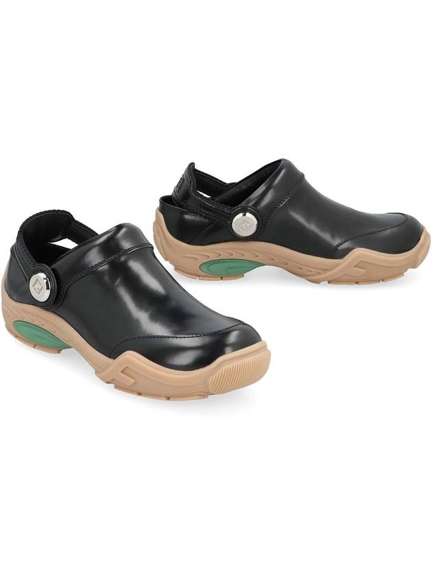 Fendi Fendi Lab Leather Clog - FENDI - BALAAN 3