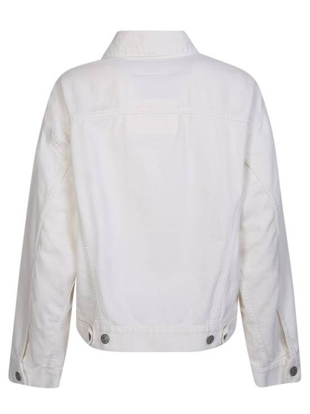 Cut-Out Cotton Denim Jacket White - MAISON MARGIELA - BALAAN 3