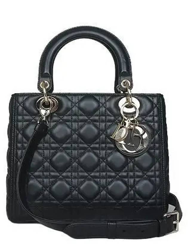 M0565ONGE M900 Gold Plated Black Lambskin Lady Medium 2WAY 2 - DIOR - BALAAN 2