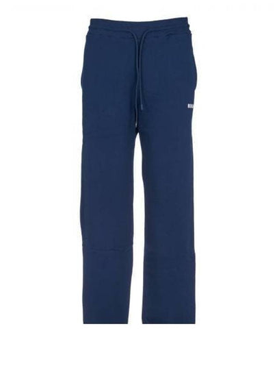 Micro Logo Cotton Track Pants Navy - MSGM - BALAAN 2