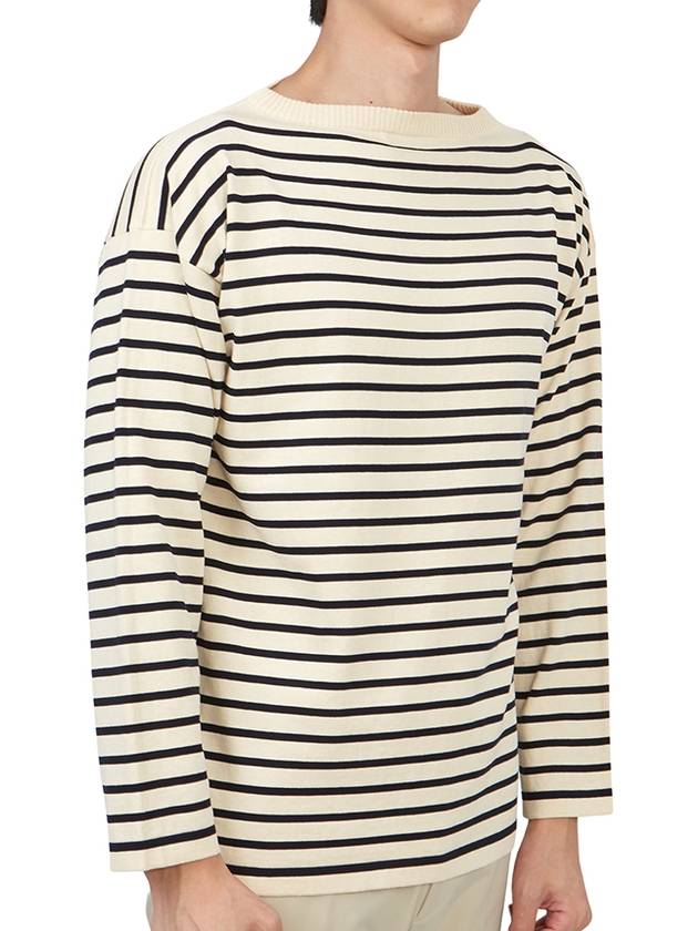 Boatman Striped Knit Top Blue Ivory - ANDERSEN-ANDERSEN - BALAAN 4