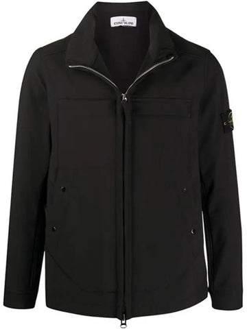 Soft Shell Light Weight Jacket Black - STONE ISLAND - BALAAN 1