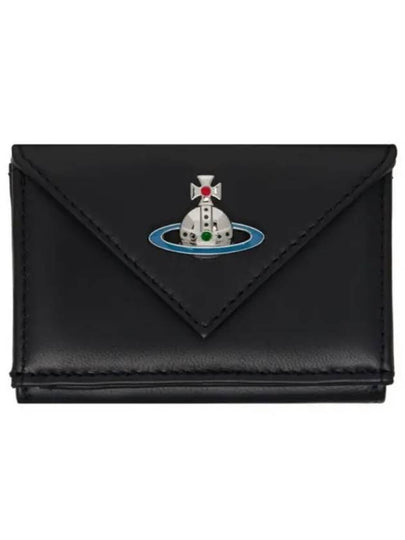 ORB Logo Envelope Half Wallet Black - VIVIENNE WESTWOOD - BALAAN 2