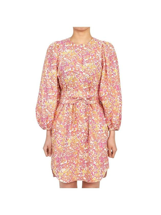 Women's Louri Day Belt Cotton Short Dress Pink - VANESSA BRUNO - BALAAN 1