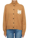 Fox Head Intarsia High Neck Cardigan Sequoia - MAISON KITSUNE - BALAAN 2