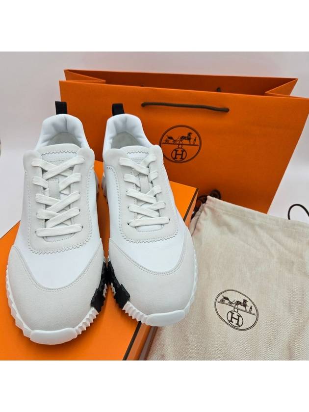 Bouncing Low Top Sneakers White - HERMES - BALAAN 3