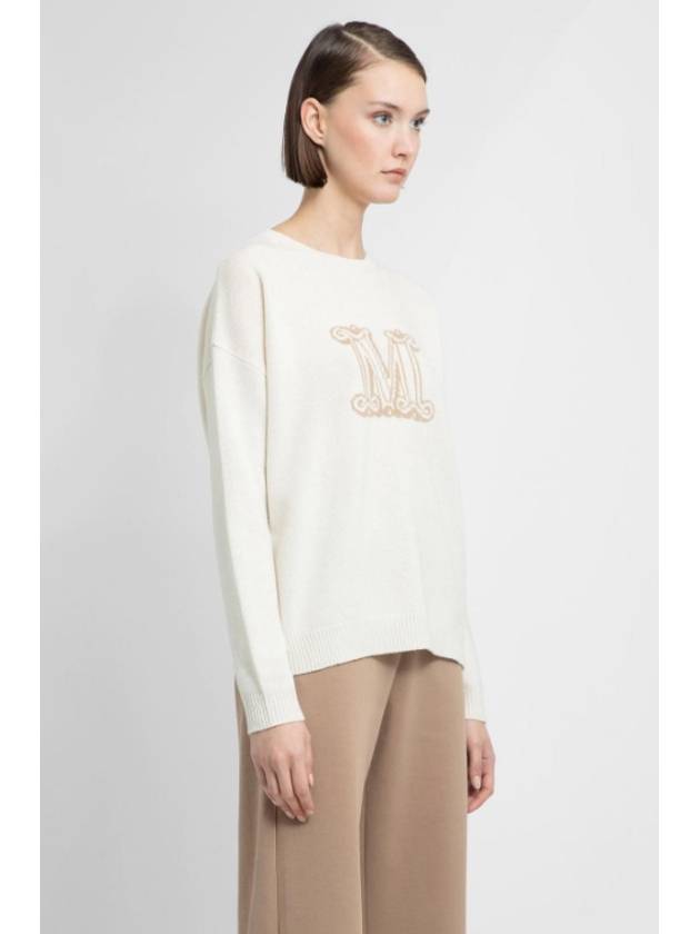 Edo Monogram Cashmere Knit Top Ivory - MAX MARA - BALAAN 6