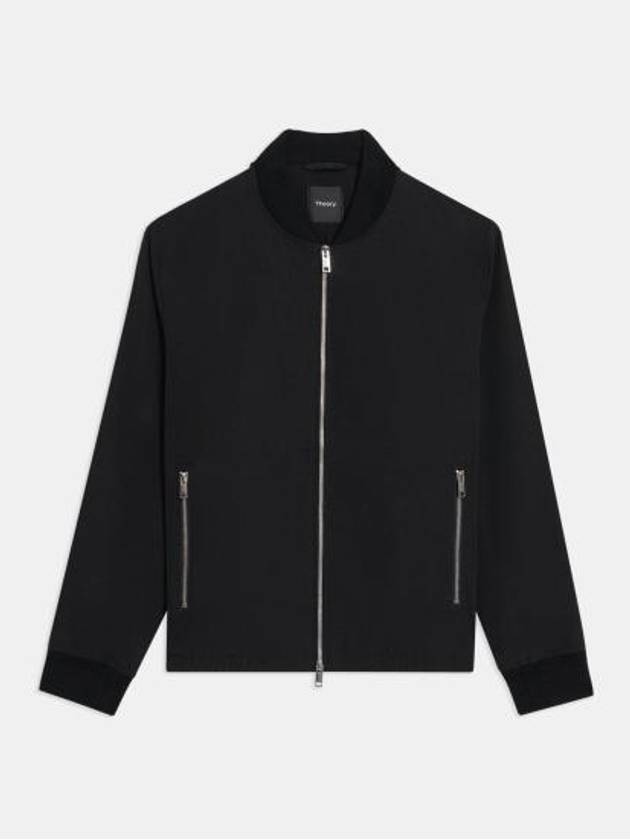 Tech Twill Bomber Jacket Black - THEORY - BALAAN 1