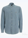 Embroidered Pony Logo Chambray Long Sleeves Shirt Denim Blue - POLO RALPH LAUREN - BALAAN 2