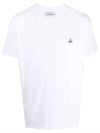 ORB Logo Cotton Short Sleeve T-Shirt White - VIVIENNE WESTWOOD - BALAAN 2