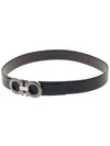 Ferragamo Men's Double Gancini Reversible Belt 67 9494 NERO HICKORY 0645904 - SALVATORE FERRAGAMO - BALAAN 5